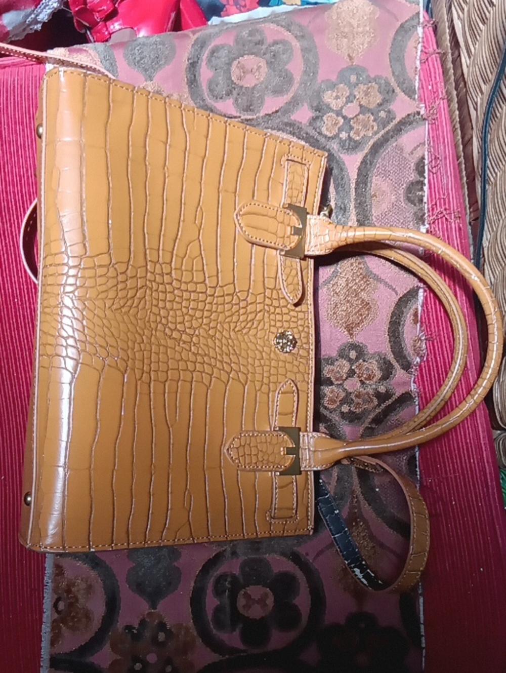 Anne Klein Croc-Embossed Women’s Tote Bag